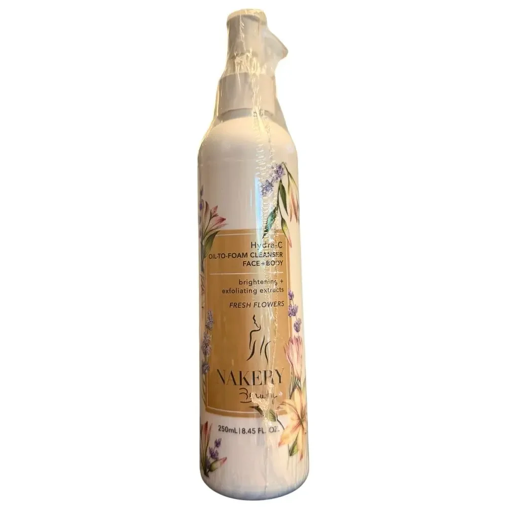 Nakery Beauty Hydra-C Oil-to-Foam Cleanser – Fresh Flowers8.45 fl oz New Sealed